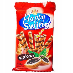 Rurki Waflowe Happy Swing 150g Z Kremem Kakaowym