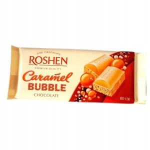 Biała Czekolada Karmelowa Roshen Bubble 80g
