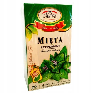 Herbata Ziołowa Mięta Malwa 40g Ekspresowa