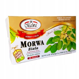 Herbata Ziołowa Morwa Biała Malwa 40g Ekspresowa