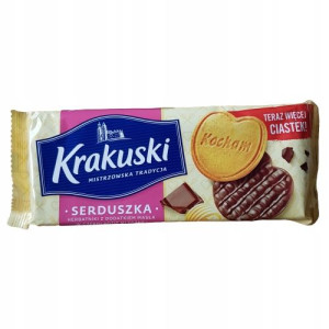 Ciastka Serduszka Maślane W Czeko. Krakuski 171g