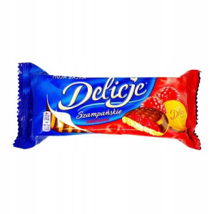 Ciastka DELICJE SZAMPAŃSKIE MALINOWE 147g biszkopt