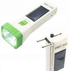 Mocna Latarka Ładowana Solarnie Lub Sieciowo 14cm
