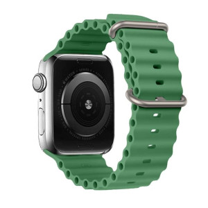Pasek Do Apple Watch 42/44/45/49 Silikonowy Wzór 1 Zielona