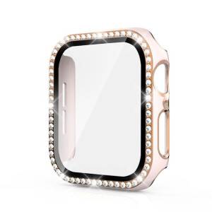 Etui Do Apple Watch 45mm Diamond Różowo-złote