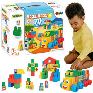 Wader Klocki Mega Zestaw 70el. Middle Blocks 41582