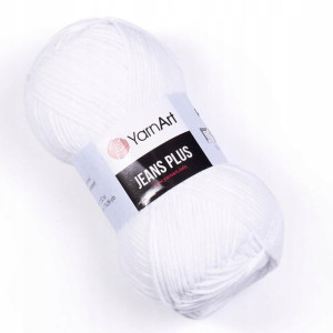 Włóczka YarnArt Jeans Plus kolor BIAŁY 62