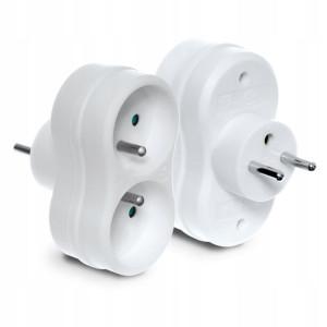 Rozgałęźnik Złodziejka R-270p 2gniazda Plastrol