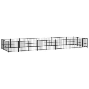 Kojec zewnętrzny dla psa, stalowy, 25,4 m²