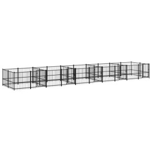 Kojec zewnętrzny dla psa, stalowy, 18,77 m²