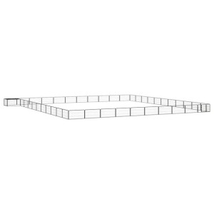Kojec dla psa, 44 panele, czarny, 100x50 cm, stal