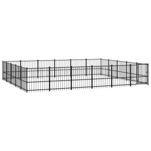Kojec zewnętrzny dla psa, stalowy, 28,23 m²