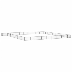 Kojec dla psa, 40 panele, czarny, 100x50 cm, stal