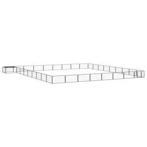 Kojec dla psa, 36 panele, czarny, 100x50 cm, stal