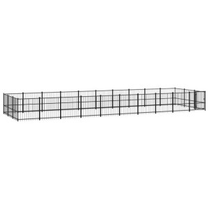 Kojec zewnętrzny dla psa, stalowy, 28,23 m²