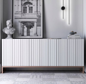 Komoda RTV Glamour Szafka RTV Glamour Biały 168 cm