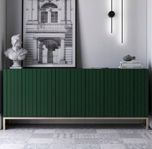 Komoda Glamour szafka RTV Glamour Butelkowa Zieleń MAT 168 cm