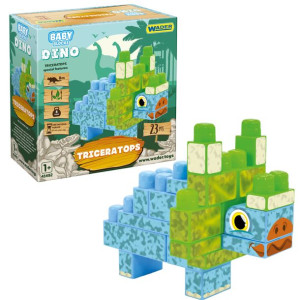 Klocki Dla Dzieci Wader Triceratops Dinozaur Dino  23 el.