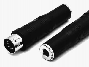 Adapter Wtyk Din 5 Pin Gniazdo Aux Jack 6,3 Stereo