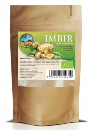 This is BIO IMBIR w proszku 60g 100% Czysty