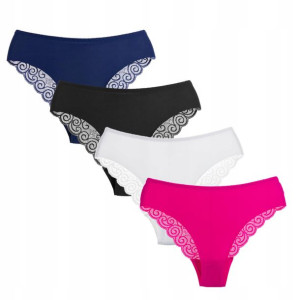 MORAJ Figi Majtki Damskie Bikini Koronka 4 szt. L