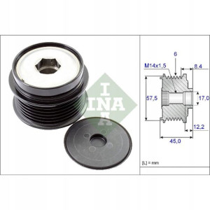 Koło pasowe alternatora JEEP CHEROKEE 2.5D/2.8D 09