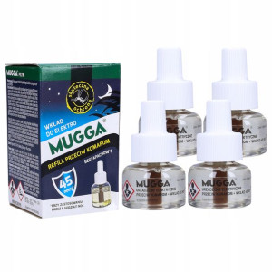 4x Wkład Do Elektrofumigatora Płyn Mugga 45n 35 Ml