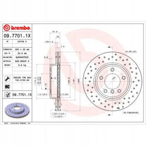 Tarcza Brembo Xtra Bmw3 E46, Z3 E36, Z4 E85 1.9-3