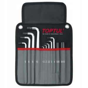 Zestaw 11 kluczy trzpieniowych HEX TOPTUL GPAQ1101