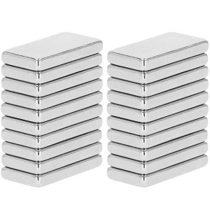 Magnesy neodymowe 20 szt. płytkowe prostokątne 10 x 5 x 1,2 mm