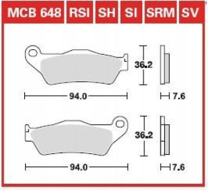 Klocek hamulcowy kpl. MCB648SRM LUCAS sinter-SRM