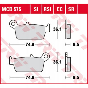 Klocki hamulcowe przód/tył GAS GAS EC; HONDA NSR S