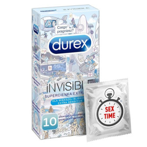 Durex prezerwatywy Invisible dla większej bliskości 10 szt supercienkie