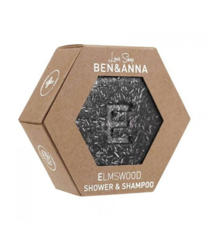 BEN&ANNA, Szampon i żel pod prysznic w kostce, Drzewny, 60g