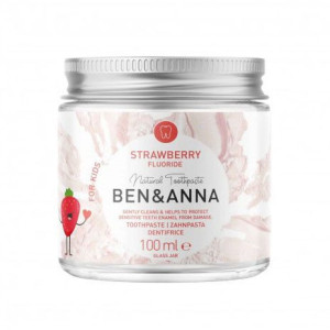 BEN&ANNA, Naturalna pasta do zębów dla dzieci, z fluorem Truskawka 100ml