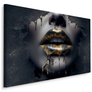 Obraz Na Płótnie Canvas Kobieca Twarz ABSTRAKCJA Usta 3D 30cm x 20cm