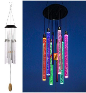 Lampki Solarne Led Dzwonki Ogrodowe Girlanda Rgb solarna