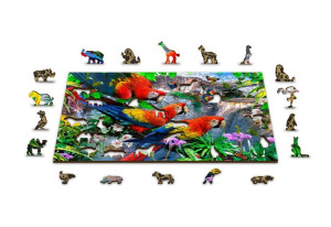 Drewniane Puzzle z figurkami – Wyspa papug rozm. L, 300 elementów