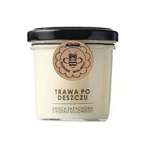Miodowa Mydlarnia, Naturalna świeca sojowa TRAWA PO DESZCZU 120ml