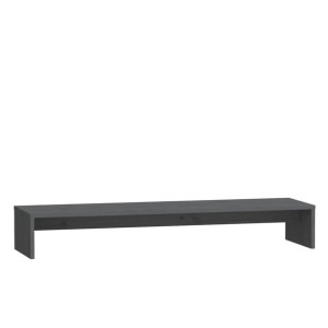 Podstawka na monitor, szara, 100x27x15, lite drewno sosnowe