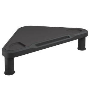 Narożna podstawka pod monitor, czarna, 49x28x10,5 cm
