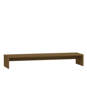 Podstawka na monitor, brązowa 100x27x15 cm, lite drewno sosnowe