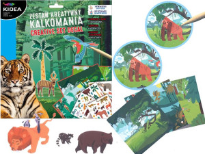 KIDEA Zestaw KREATYWNY Kalkomania ZWIERZĘTA Zoo