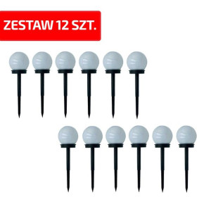 Lampy ogrodowe solarne LED, latarnie, zestaw 12 szt.