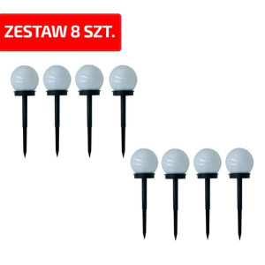 Lampy ogrodowe solarne LED, latarnie, zestaw 8 szt.