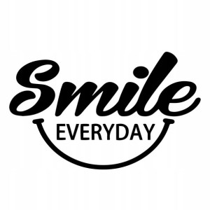 Naklejka na komputer laptop SMILE EVERYDAY 10 cm