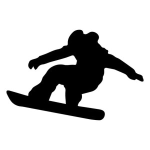 Naklejka na komputer laptop SNOWBOARD na szybę auta 10 cm