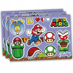 Naklejki szkolne MARIO na zeszyty