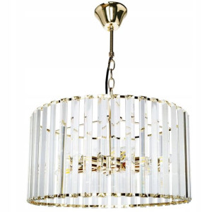 Lampa Kryształowa Sufitowa Złota Gold Kryształowa