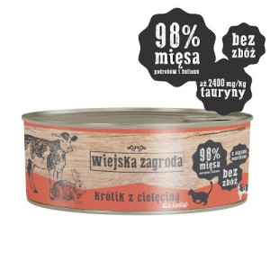 Wiejska Zagroda Królik z Cielęciną 85g dla kociąt